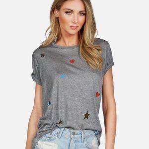 Lauren Moshi “Capri Evil Eye Elements Tee” NWOT